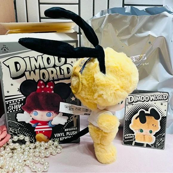 POPMART x DIMOO WORLD × DISNEY Vinyl Plush Keychain - PLUTO - OPEN BOX/BAG